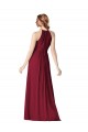 Long Sleeveless Chiffon Burgundy A-Line Evening Gowns / Bridesmaid Dresses Edmonton
