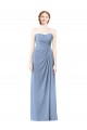 Long Sleeveless Chiffon Dusty Blue A-Line Formal Dresses / Bridesmaid Dresses Edmonton