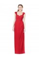 Long Cap Sleeves Soft Chiffon Red A-Line Formal Dress / Bridesmaid Dress Edmonton