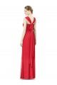 Long Cap Sleeves Soft Chiffon Red A-Line Formal Dress / Bridesmaid Dress Edmonton