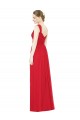 Long Sleeveless Chiffon Red A-Line Bridesmaid Dress / Evening Dress Edmonton
