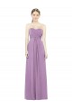 Long Sleeveless Soft Chiffon Dark Lavender Sweetheart A-Line Bridesmaid Dress Edmonton
