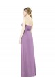 Long Sleeveless Soft Chiffon Dark Lavender Sweetheart A-Line Bridesmaid Dress Edmonton