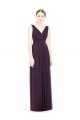 Long Sleeveless Chiffon Grape A-Line Bridesmaid Dress / Evening Dress Edmonton