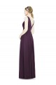 Long Sleeveless Chiffon Grape A-Line Bridesmaid Dress / Evening Dress Edmonton