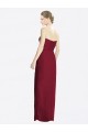 Long Sleeveless Soft Chiffon Burgundy Sweetheart Sheath Bridesmaid Dress Edmonton