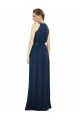 Long Sleeveless Soft Chiffon Dark Navy A-Line Bridesmaid Dress / Formal Dress Edmonton