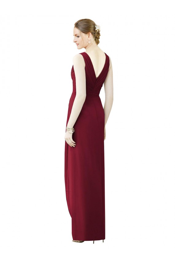 Long Sleeveless Chiffon Frost Sheath Bridesmaid Dress / Evening Dress Edmonton