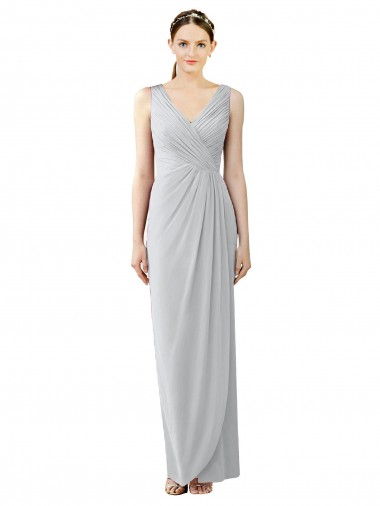 Long Sleeveless Chiffon Frost Sheath Bridesmaid Dress / Evening Dress Edmonton