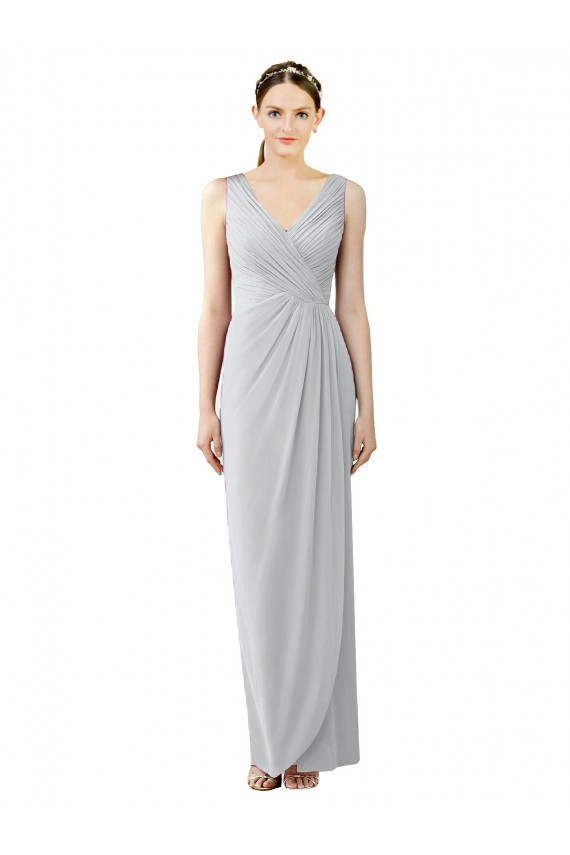 Long Sleeveless Chiffon Frost Sheath Bridesmaid Dress / Evening Dress Edmonton