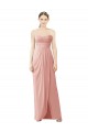 Long Sleeveless Soft Chiffon Bliss Pink A-Line High Low Bridesmaid Dress Edmonton