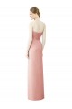 Long Sleeveless Soft Chiffon Bliss Pink A-Line High Low Bridesmaid Dress Edmonton