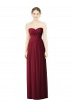 Long Sleeveless Soft Chiffon Burgundy Sweetheart A-Line Evening Dress / Bridesmaid Dress Edmonton