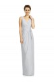 Long Sleeveless Soft Chiffon Frost Sheath Bridesmaid Dress Edmonton