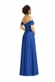 Long Cap Sleeves Soft Chiffon Royal Blue A-Line Semi Formal Evening Dress / Bridesmaid Dress Edmonton