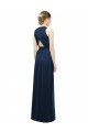 Long Sleeveless Soft Chiffon Salmon A-Line Bridesmaid Dress Edmonton