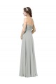 Long Sleeveless Soft Chiffon Silver A-Line Bridesmaid Dresses Edmonton
