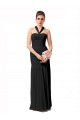Long Sleeveless Chiffon Black Mermaid Bridesmaid Dress / Evening Dress Edmonton