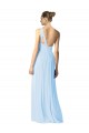 Long Sleeveless Soft Chiffon Light Sky Blue One Shoulder A-Line Bridesmaid Dress Edmonton