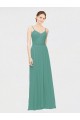 Long Sleeveless Chiffon Icelandic Silver A-Line Bridesmaid Dress / Evening Dress Edmonton