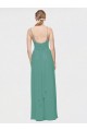 Long Sleeveless Chiffon Icelandic Silver A-Line Bridesmaid Dress / Evening Dress Edmonton