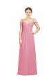 Long Sleeveless Soft Chiffon Skin Pink A-Line Bridesmaid Dress Edmonton