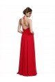 Long Sleeveless Chiffon Red A-Line Bridesmaid Dress Edmonton