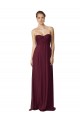 Long Sleeveless Soft Chiffon Grape Sweetheart A-Line Bridesmaid Dress / Formal Dress Edmonton