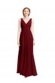 Long Sleeveless Chiffon Burgundy A-Line Bridesmaid Dress / Evening Gowns Edmonton