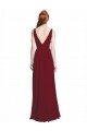 Long Sleeveless Chiffon Burgundy A-Line Bridesmaid Dress / Evening Gowns Edmonton