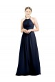 Long Sleeveless Soft Chiffon Dark Navy A-Line Evening Gowns / Bridesmaid Dress Edmonton
