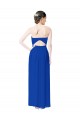 Long Sleeveless Soft Chiffon Royal Blue Sheath Bridesmaid Dress Edmonton