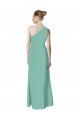 Long Sleeveless Soft Chiffon Jade A-Line Bridesmaid Dress Edmonton
