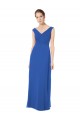Long Sleeveless Soft Chiffon Royal Blue A-Line Bridesmaid Dresses Edmonton