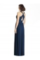 Long Floor Length Sleeveless Chiffon Dark Navy A-Line Bridesmaid Dress Edmonton