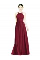 Long Sleeveless Chiffon Burgundy A-Line Formal Dress / Bridesmaid Dress Edmonton