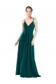 Long Sleeveless Chiffon Hunter A-Line Bridesmaid Dress / Evening Dress Edmonton