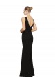Long Sleeveless Soft Chiffon Black Sheath Bridesmaid Gown Edmonton