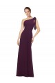 Long Sleeveless Soft Chiffon Grape A-Line Bridesmaid Dresses Edmonton