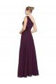 Long Sleeveless Soft Chiffon Grape A-Line Bridesmaid Dresses Edmonton