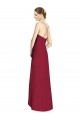Long Sleeveless Soft Chiffon Burgundy A-Line High Low Bridesmaid Dress Edmonton