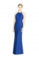 Long Sleeveless Soft Chiffon Royal Blue Trumpet Bridesmaid Dress Edmonton