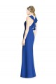 Long Sleeveless Soft Chiffon Royal Blue Trumpet Bridesmaid Dress Edmonton