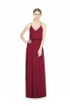 Long Sleeveless Soft Chiffon Burgundy A-Line Evening Gowns / Bridesmaid Dress Edmonton