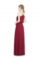 Long Sleeveless Soft Chiffon Burgundy A-Line Evening Gowns / Bridesmaid Dress Edmonton