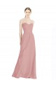 Long Sleeveless Soft Chiffon Dusty Pink A-Line Bridesmaid Dress / Formal Dress Edmonton