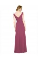 Long Sleeveless Soft Chiffon Mauve Taupe A-Line Bridesmaid Dress Edmonton