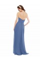 Long Sleeveless Soft Chiffon Windsor Blue A-Line Bridesmaid Dresses Edmonton