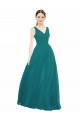 Long Sleeveless Chiffon Hunter A-Line Bridesmaid Gowns Edmonton