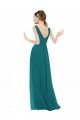 Long Sleeveless Chiffon Hunter A-Line Bridesmaid Gowns Edmonton